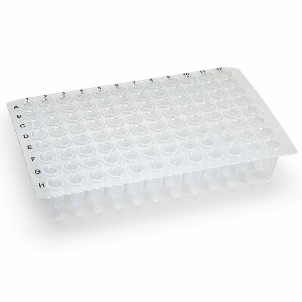 Globe Scientific 0.2mL 96-Well PCR Plate, No Skirt, Cuttable Flat Top, Clear, 10PK PCR-NS-02-CUT